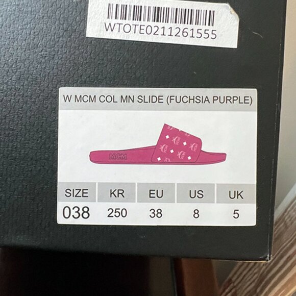 Women’s MCM Monogram Print Open Toe Rubber Slide – NIB - Picture 10 of 10